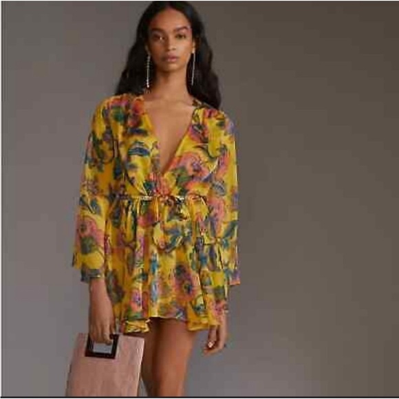 MISA Los Angeles “Kaia” Dress in Grand Canary Mix - Boho Chic Mini Size XL NWT - Picture 1 of 16